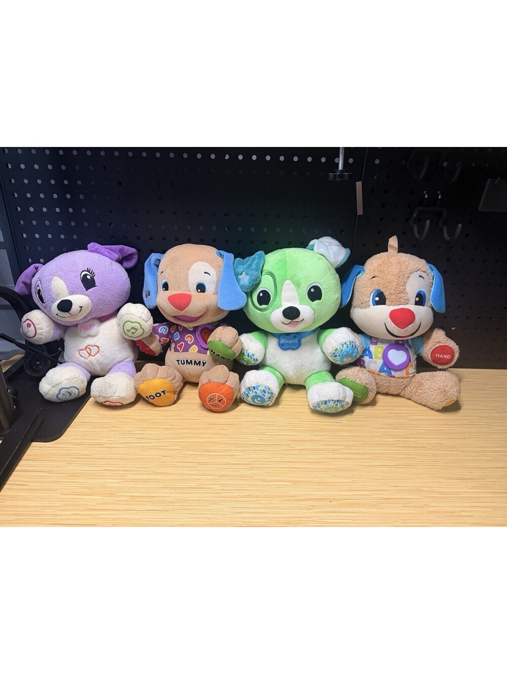 4 My Pal Scout Violet Leap Frog Interactive Plush Dogs Fisher Price Learn laugh